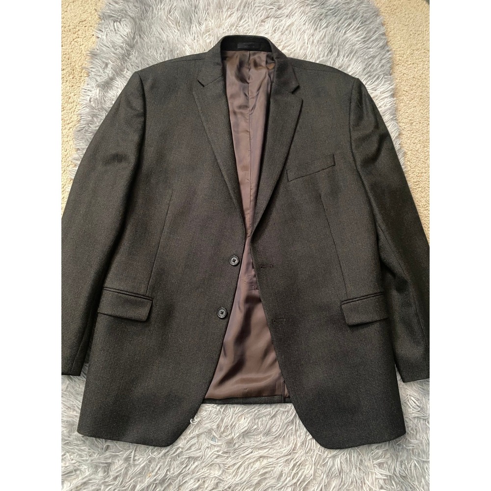 Lauren Ralph Lauren‎ Men's 100% Wool Blazer Sport Coat Brown 2 Button 48R